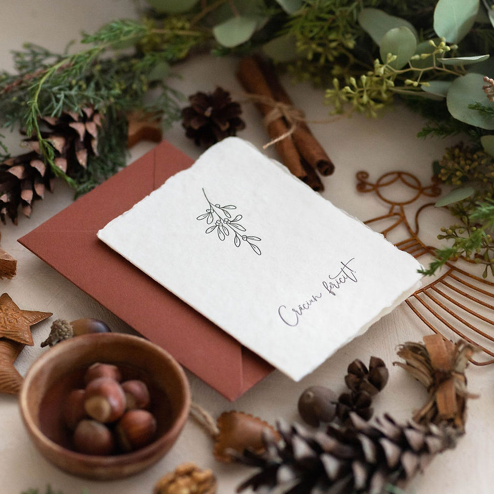 Thumbnail: Mistletoe - Handmade Paper - Christmas Card