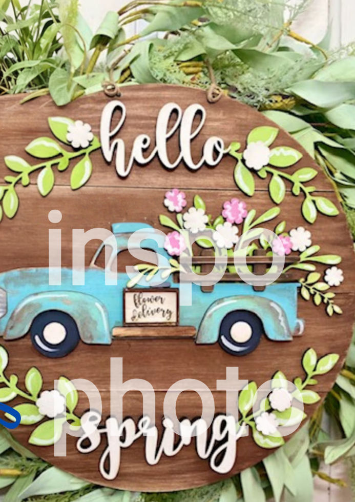 Farm Truck Spring Sign