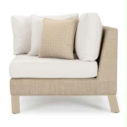 Thumbnail: Portofino® Sling 6 Piece Sunbrella® Outdoor Sectional - Beige Fennel