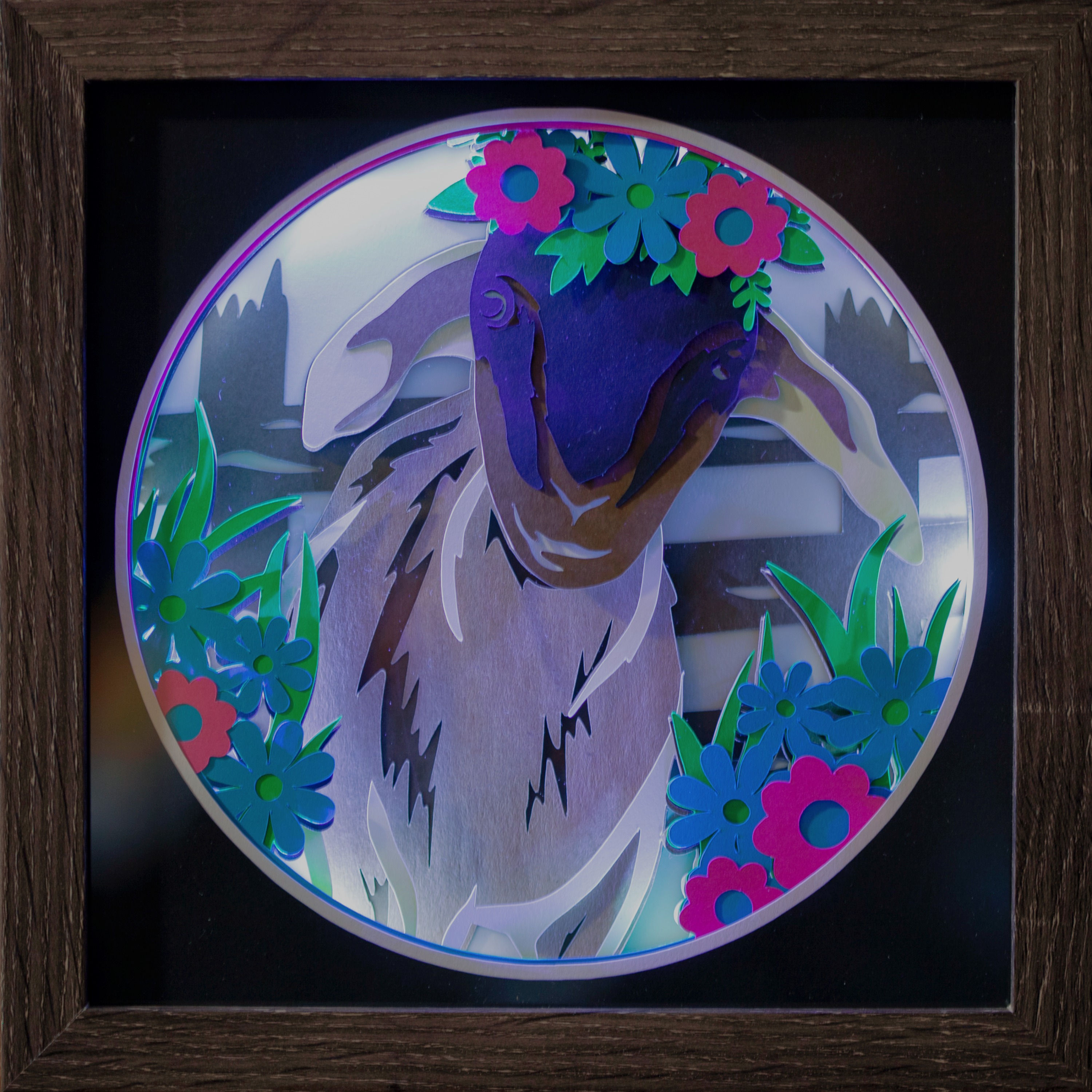 Hippie Goat, Color, Cool, Gray, 8x8