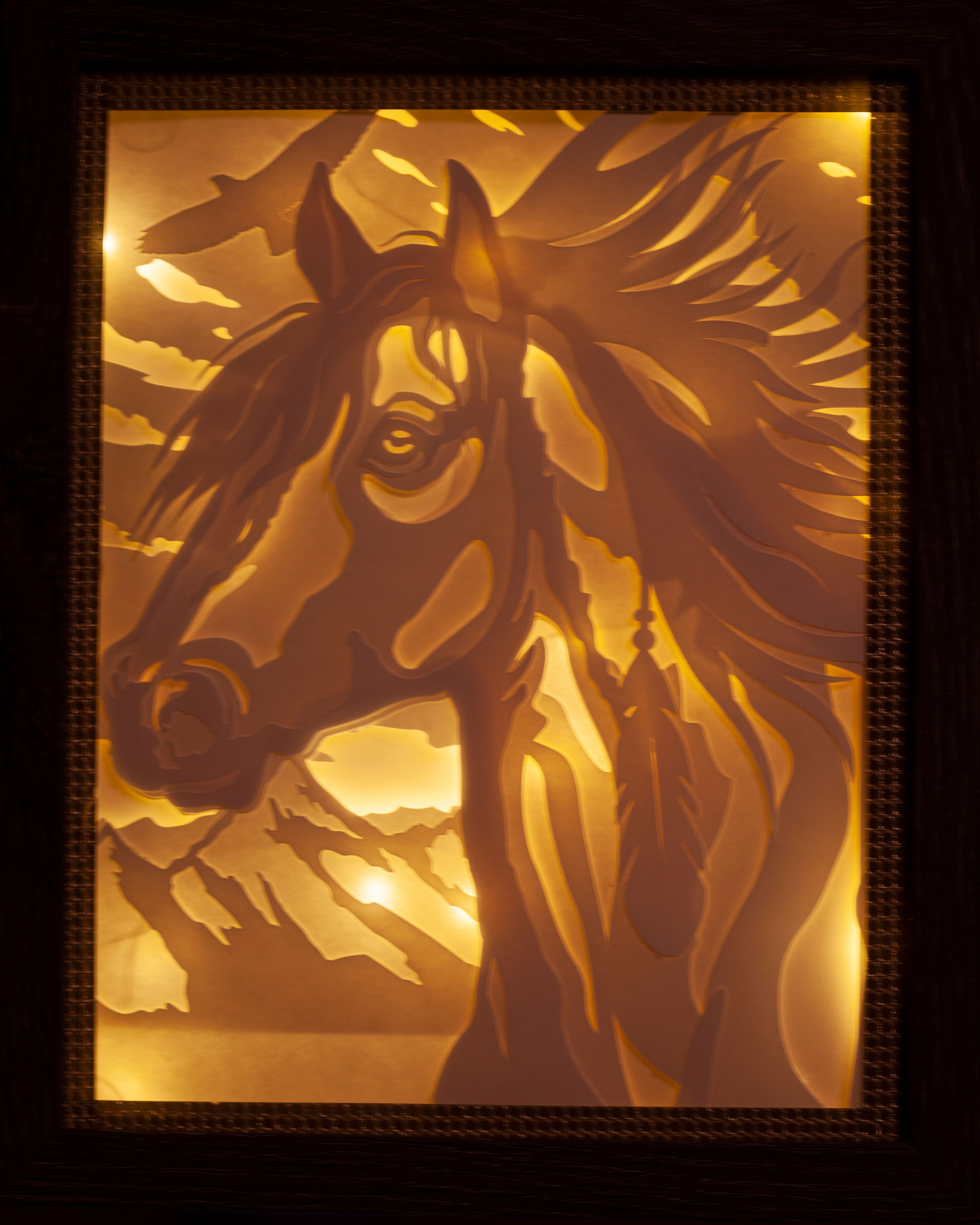 Horse Head, White, 8x10