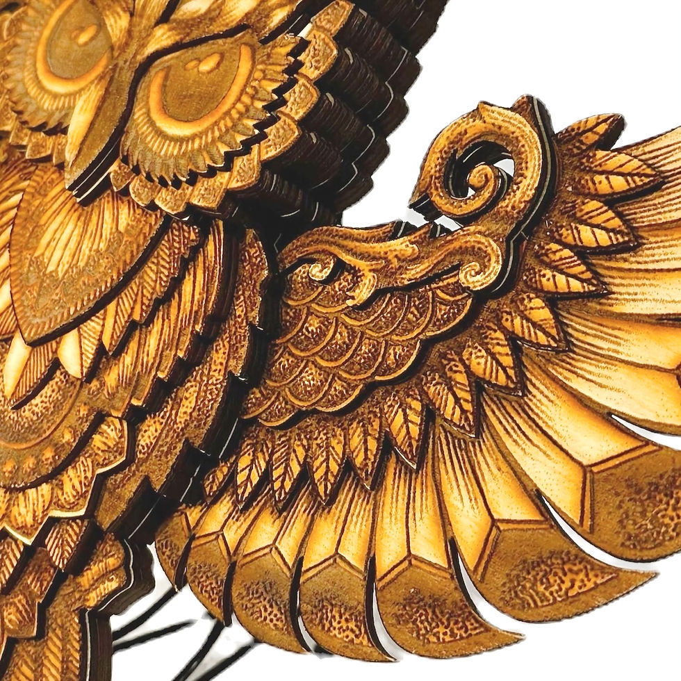 Thumbnail: Wall Art, 3D Layered Mistic Owl