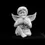 Thumbnail: Porcelain Angel with Teddy Bear Figurine