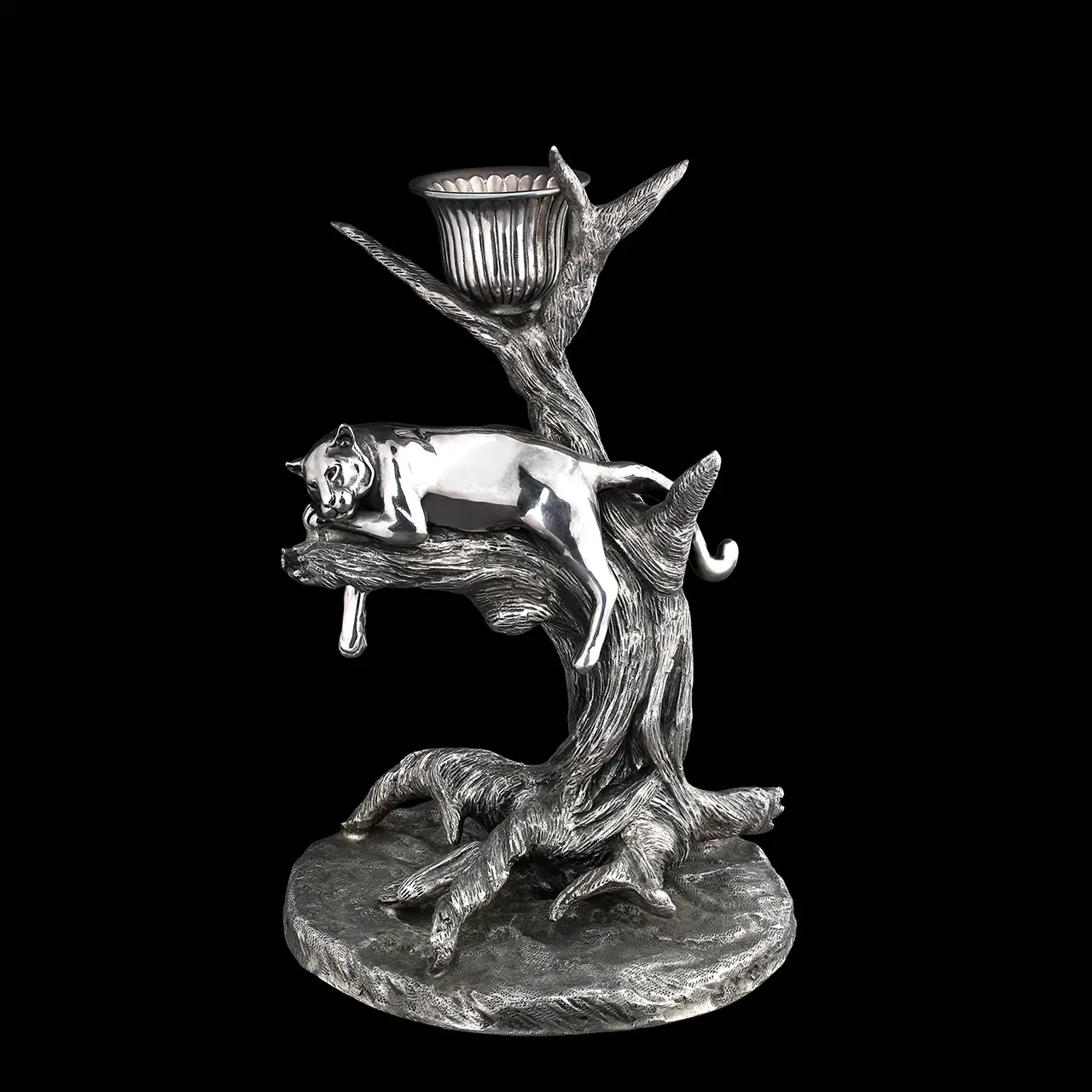 Serene Slumber Silver Sculpture