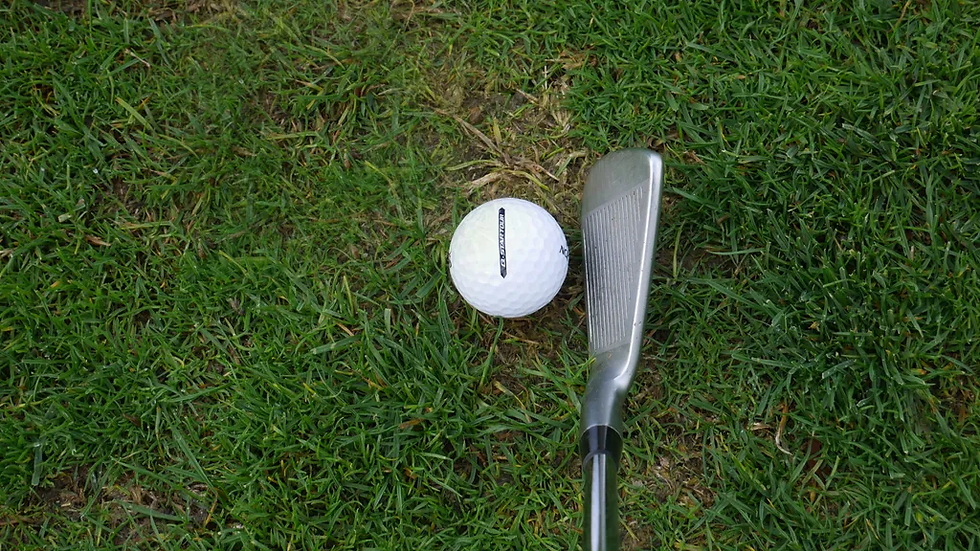 Use the line on your ball to help you strike it better from wet and muddy lies (Image credit: Neil Tappin)