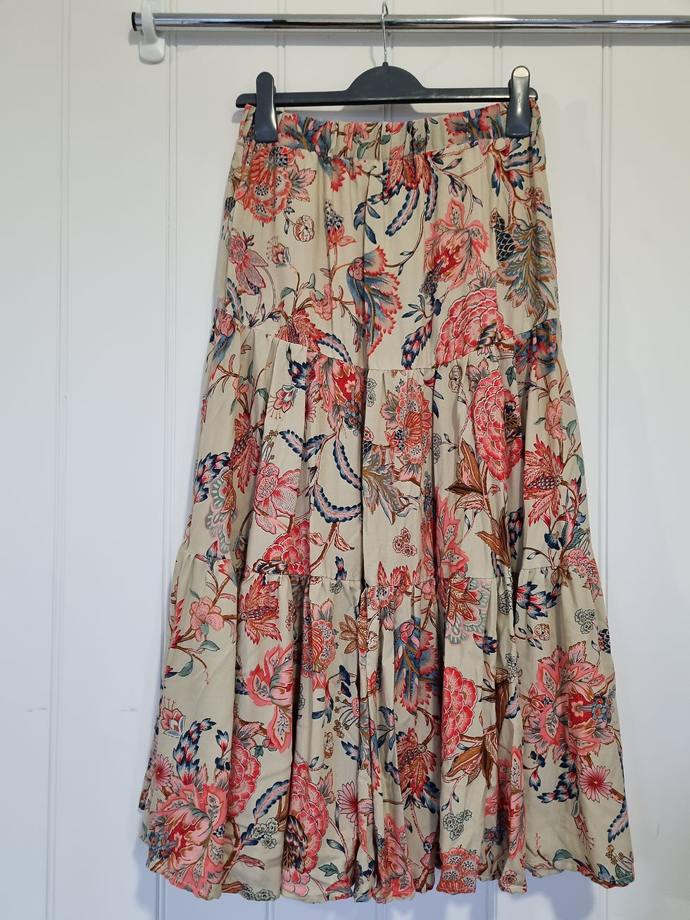 Thumbnail: Flared Tier Long Skirt
