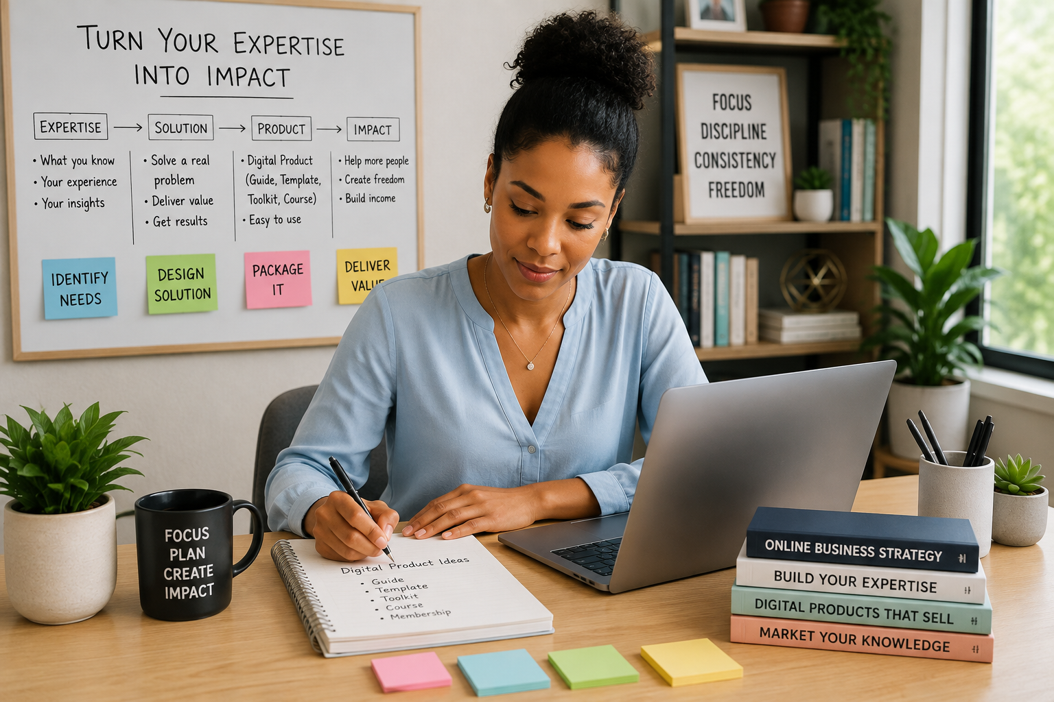 Professional validating a digital product idea with feedback before building