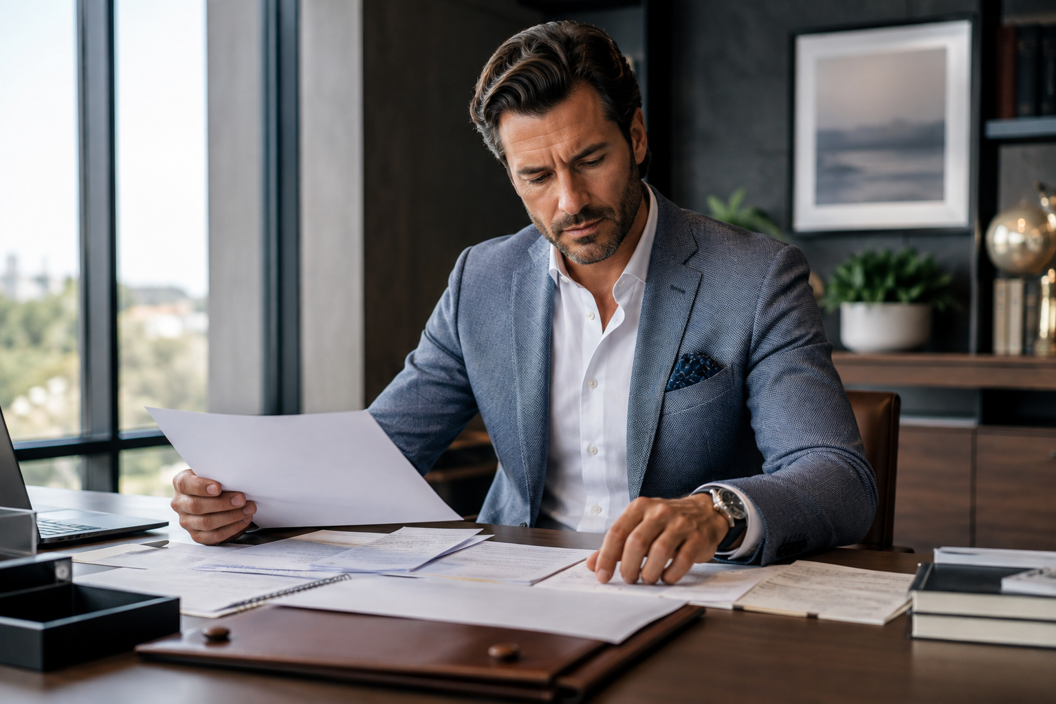 Senior professional developing a signature framework from his expertise