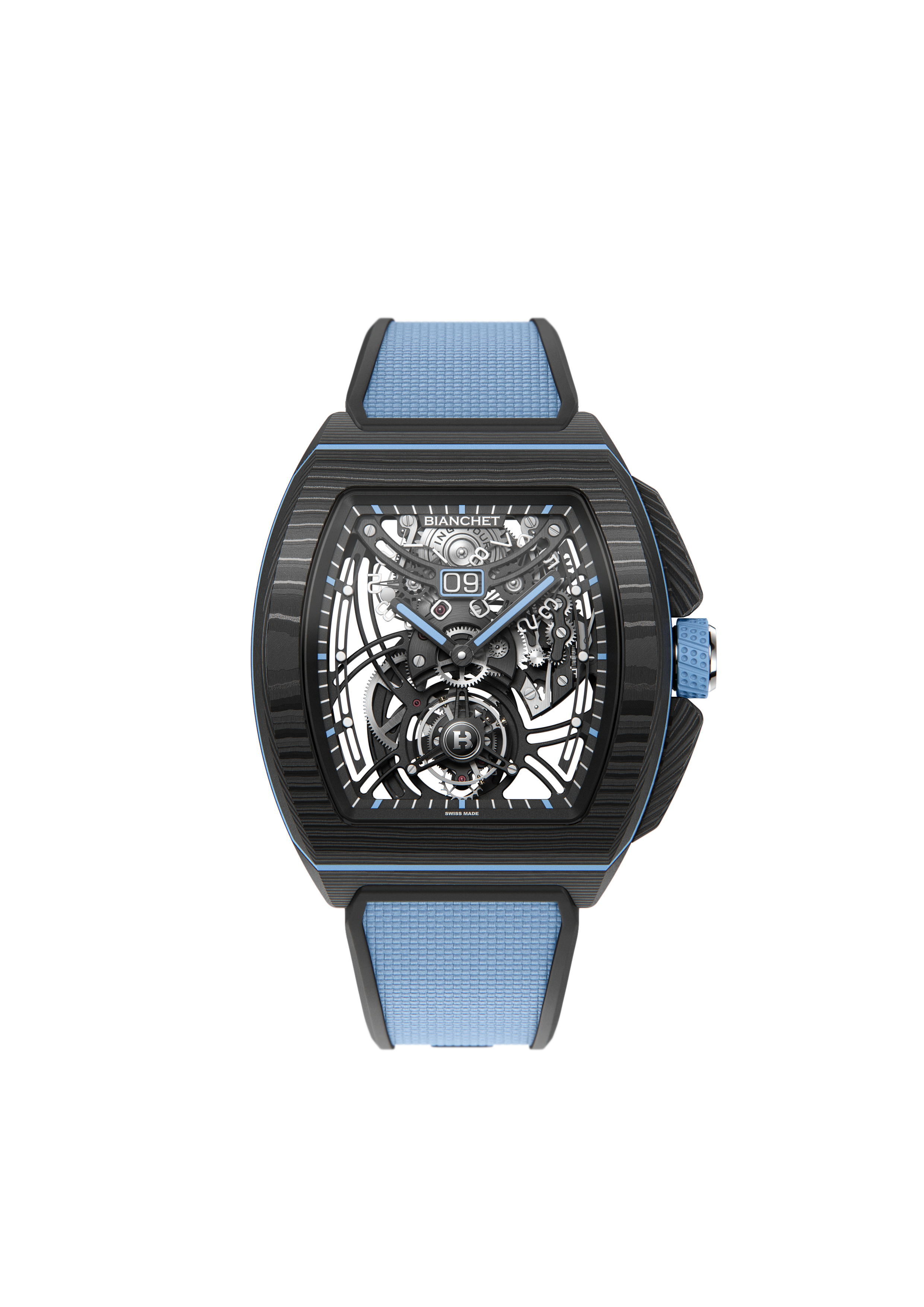 Bianchet B1.618 Grande Date Carbon Sky Blue