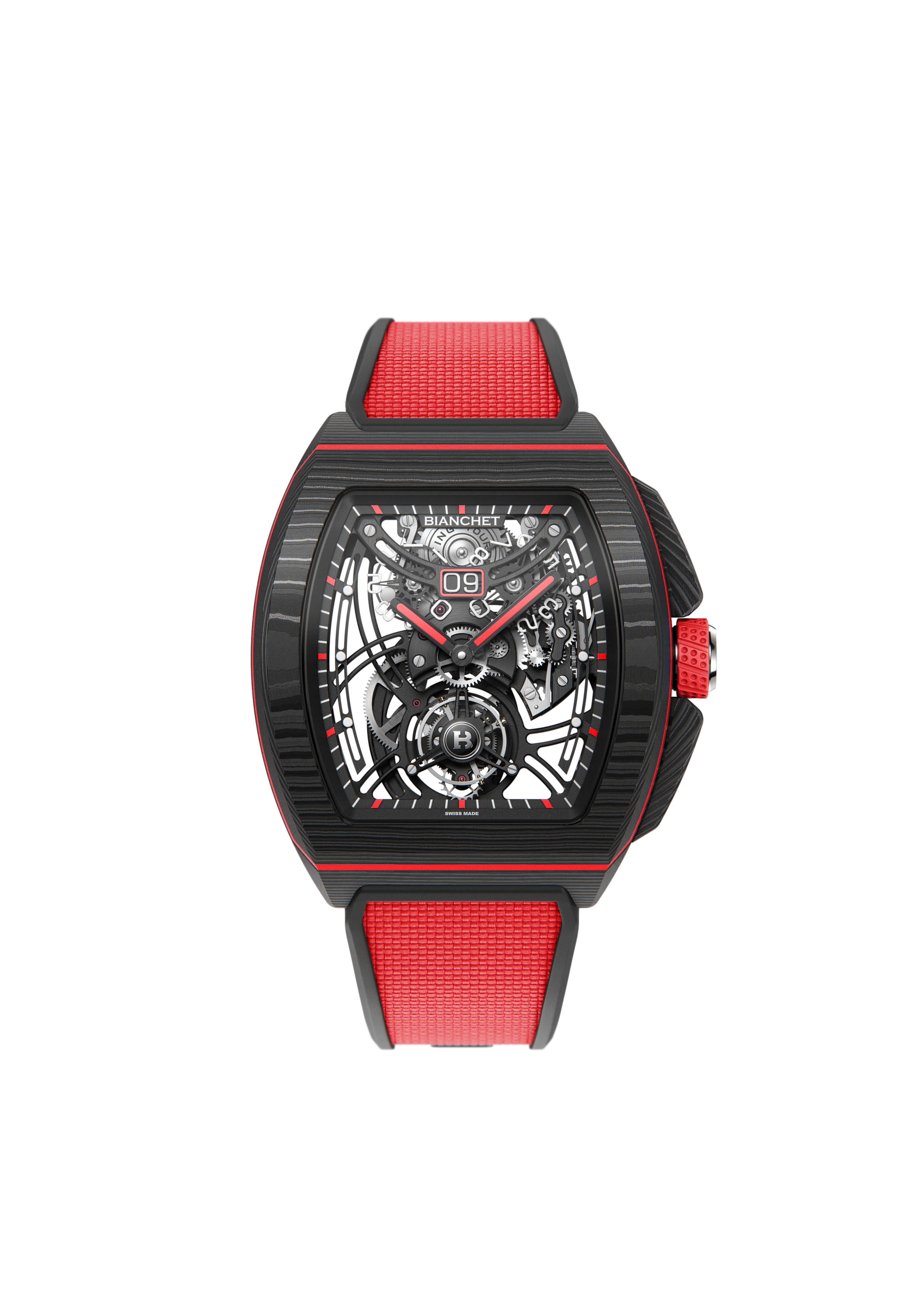 Bianchet B1.618 Grande Date Carbon Red
