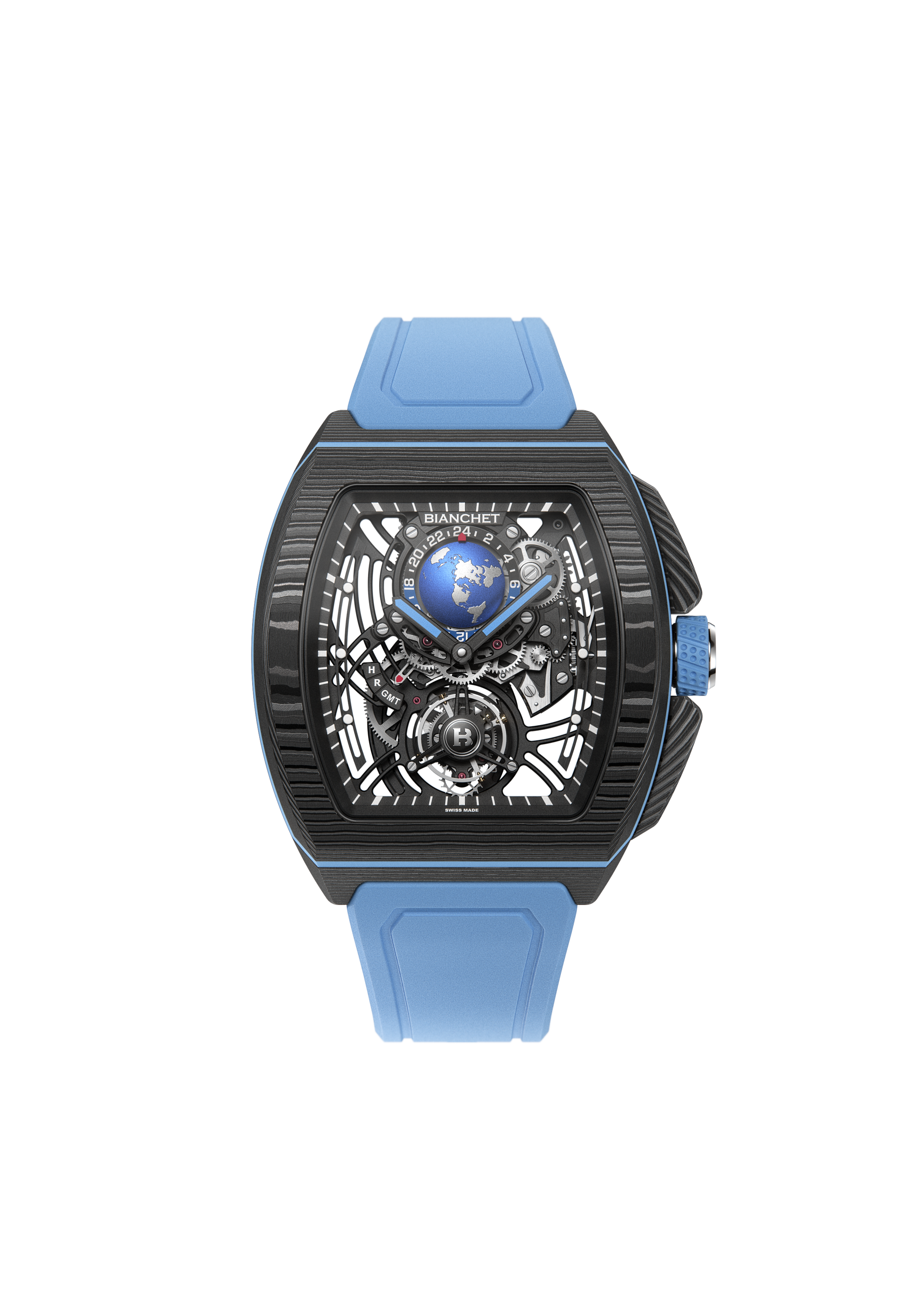 Bianchet B1.618 Sport GMT Carbon Sky Blue