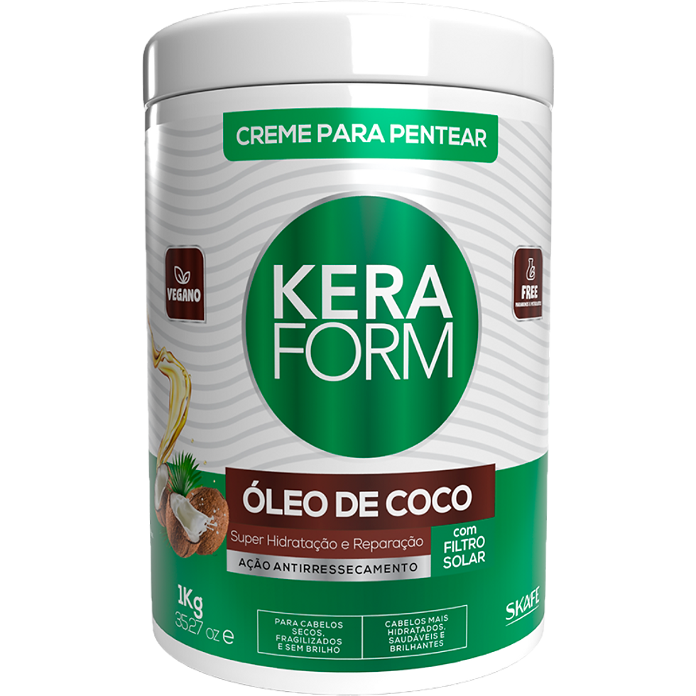 Skafe - Keraform - Creme para Pentear Oleo de Coco 1Kg - (Combing Cream 32.27Oz)