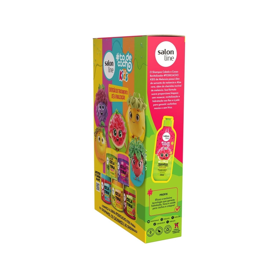 Thumbnail: Salon Line - ToDeCacho - Kids - Kit Shampoo 300Ml e Condicionador 200Ml Melancia
