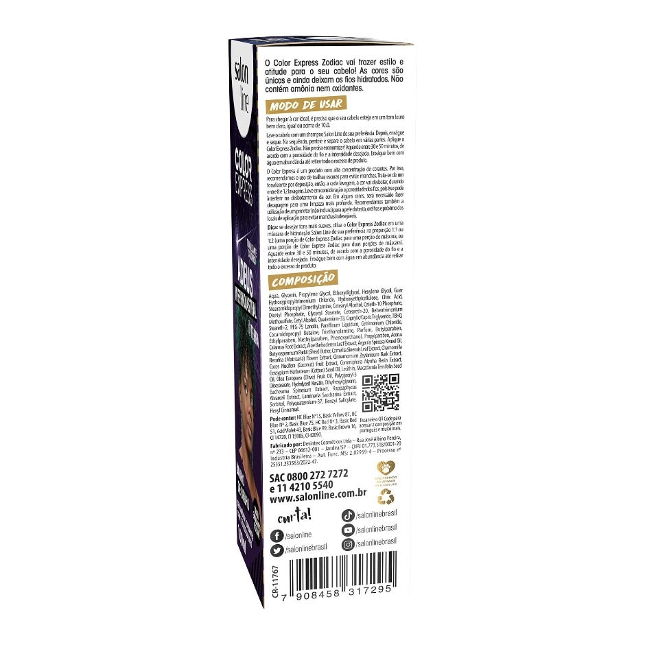 Thumbnail: Salon Line Color Express Zodiac - Tonalizante Verde Jade 100Ml - Toner 3.38FlOz