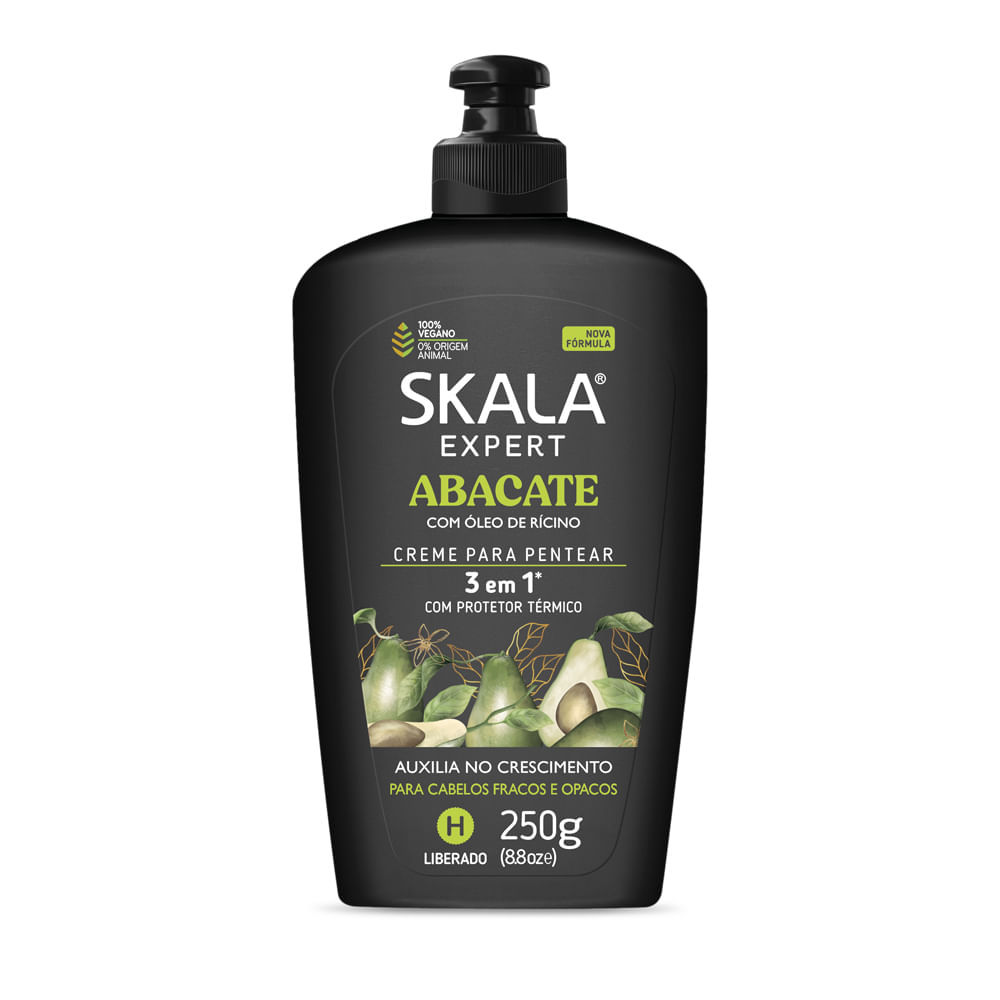 Skala - Expert - Creme de Pentear 3 em 1 Abacate 250Gr - Combing Cream 8.81 FlOz