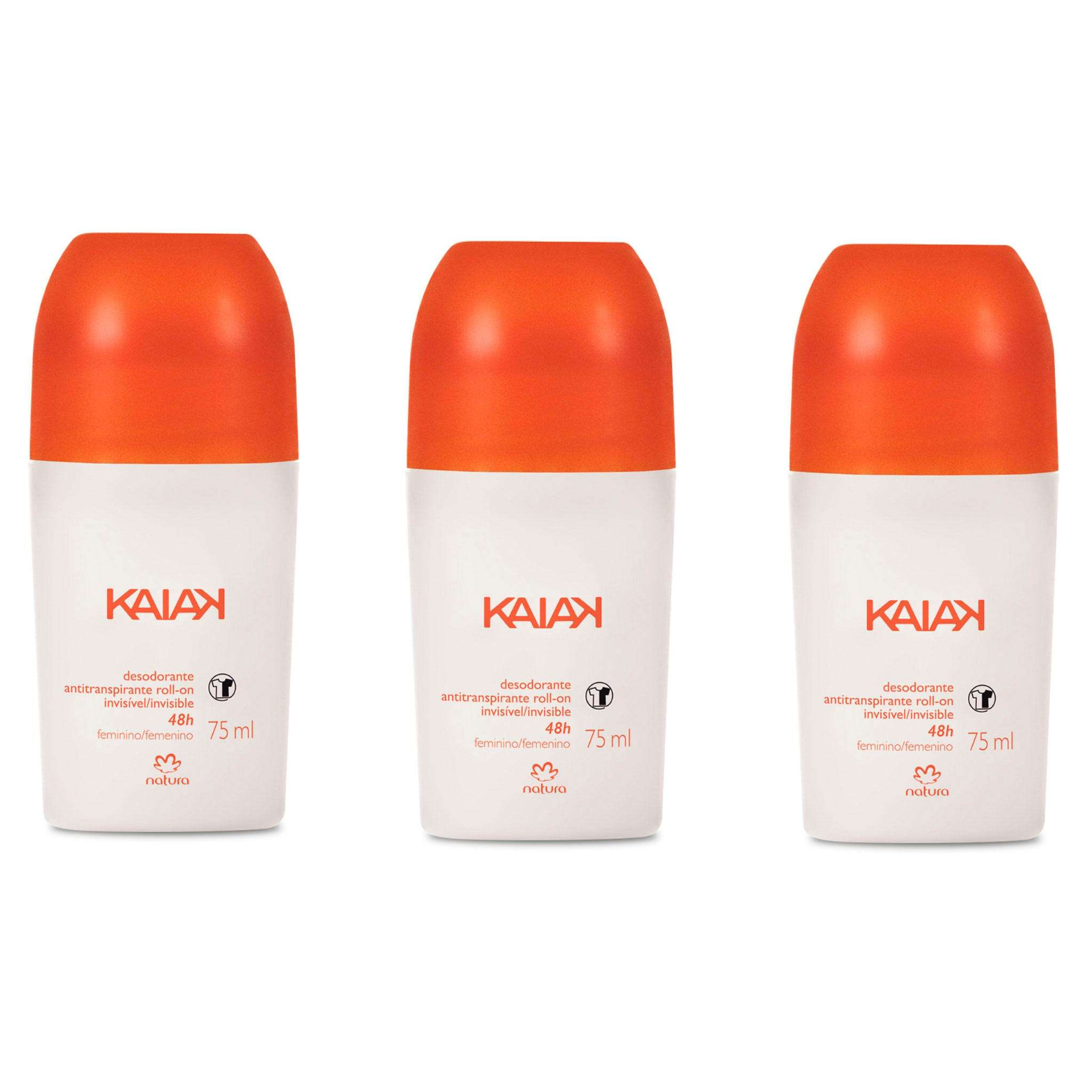 Natura - Kaiak - Classico - Kit de 3, 6 ou 12 Desodorantes Roll-On Feminino 75Ml