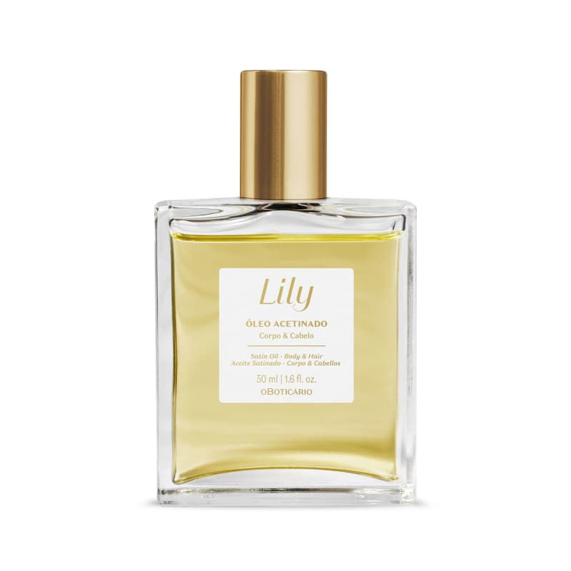Boticario - Lily Classico - Oleo Acetinado Cabelo e Corpo 50Ml - (Oil 1.69FlOz)