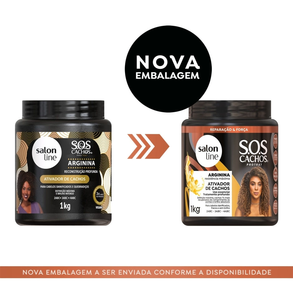 Thumbnail: Salon Line - SOS Cachos Arginina - Ativador de Cachos Reconstrucao 1Kg (35.3Oz)