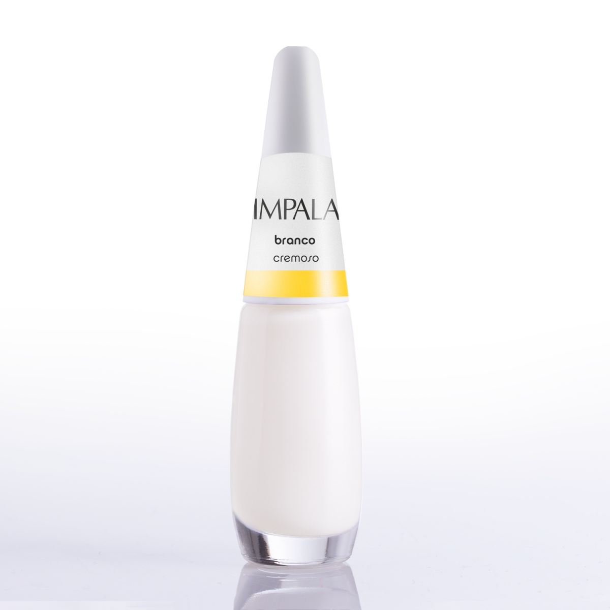 Impala - Cremoso - A Cor da Sua Moda - Caixa de Esmalte Branco (6 x 7,5Ml)