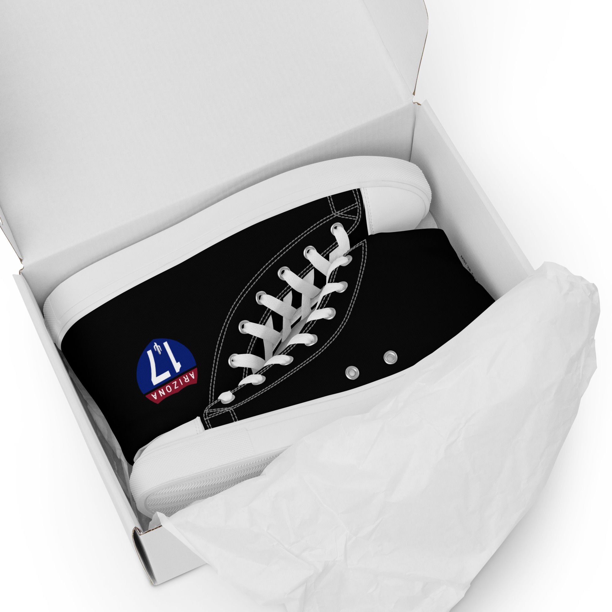 Arizona17 Men’s High Top Canvas Shoes - Black