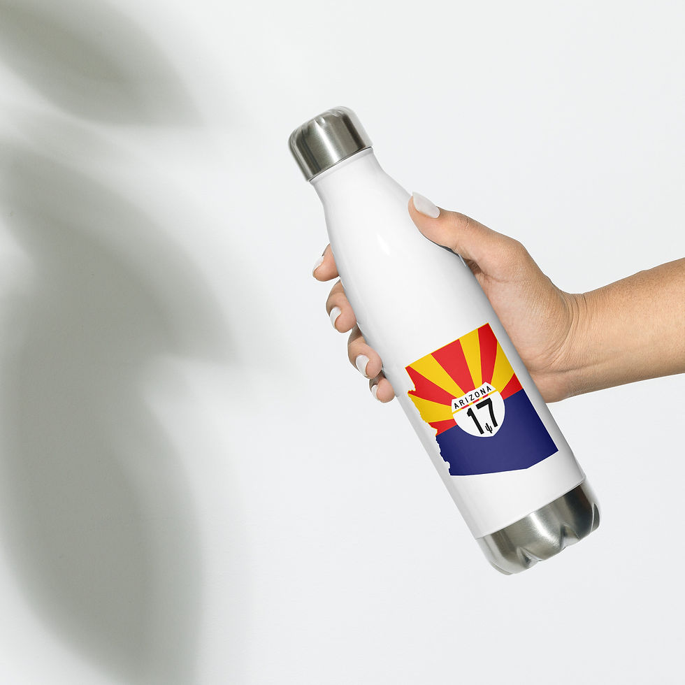 Thumbnail: AZ17 Rising Sun Stainless Steel Bottle Front White