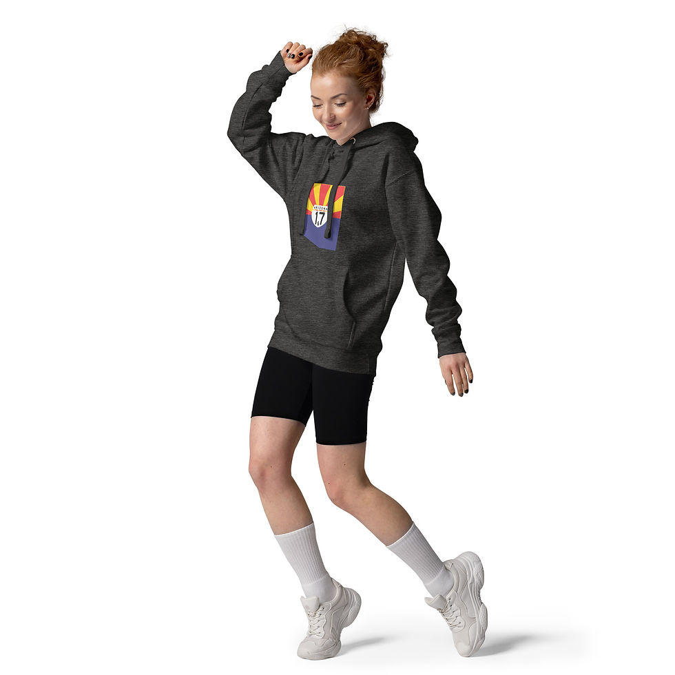 Thumbnail: AZ17 Rising Sun Hoodie Charcoal Front