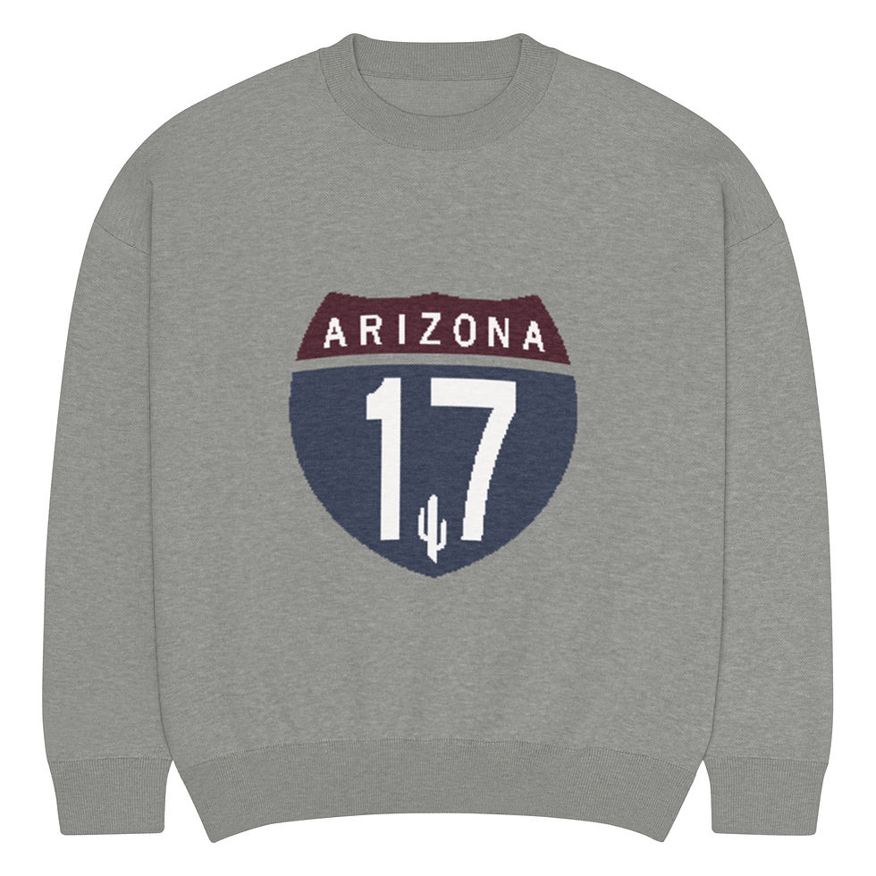 Relaxed fit knitted crew neck sweater