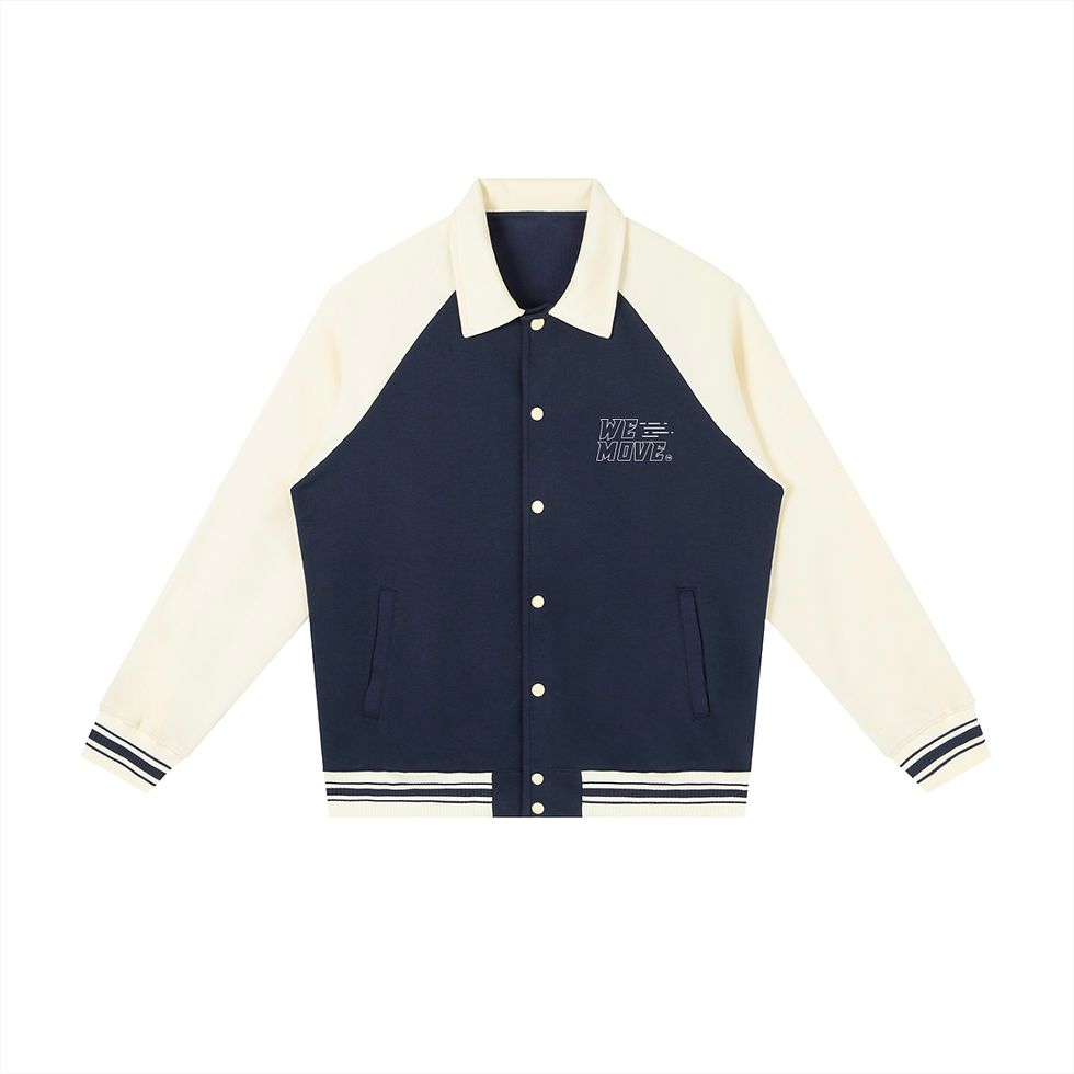 Thumbnail: We Move Raglan Varsity Jacket
