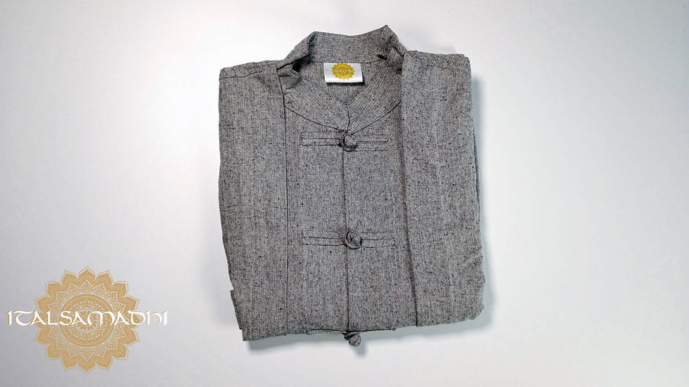Thumbnail: Men's Cotton Jacket Frog Button Kung Fu Tai Chi Zen Shaolin Raw/Undyed