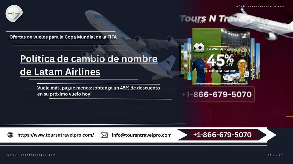 Política de cambio de nombre de Latam Airlines