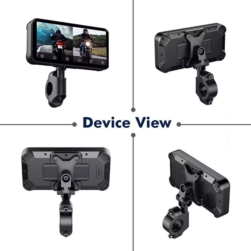 S3 Elite 6.25 inch Motorcycle Navigation with Carplay 2K HD Screen with Camera Remote and TPMS