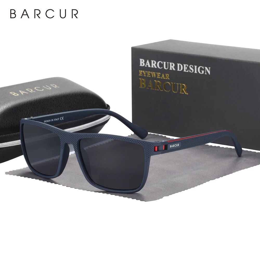 BARCUR TR90 polarized sunglasses with case and box