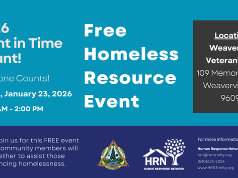 Everyone Counts: Human Response Network and Trinity County to Conduct the 2026 Point in Time Count