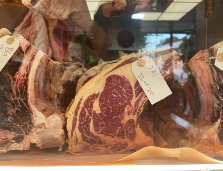 Aged meat at Stella's