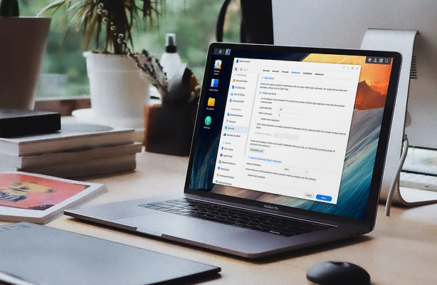 Mac open on desk
