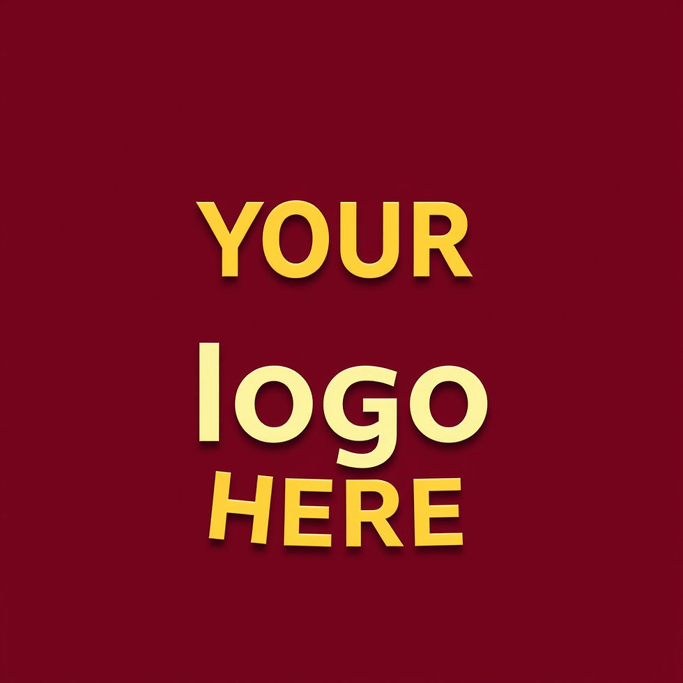 A placeholder that says _Your logo here_ using the branded colors of maroon and gold.jpg
