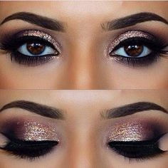 maquillage yeux anniversaire paillettes