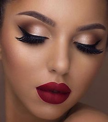 maquillage mariage paillettes rouge à lèvres rouge