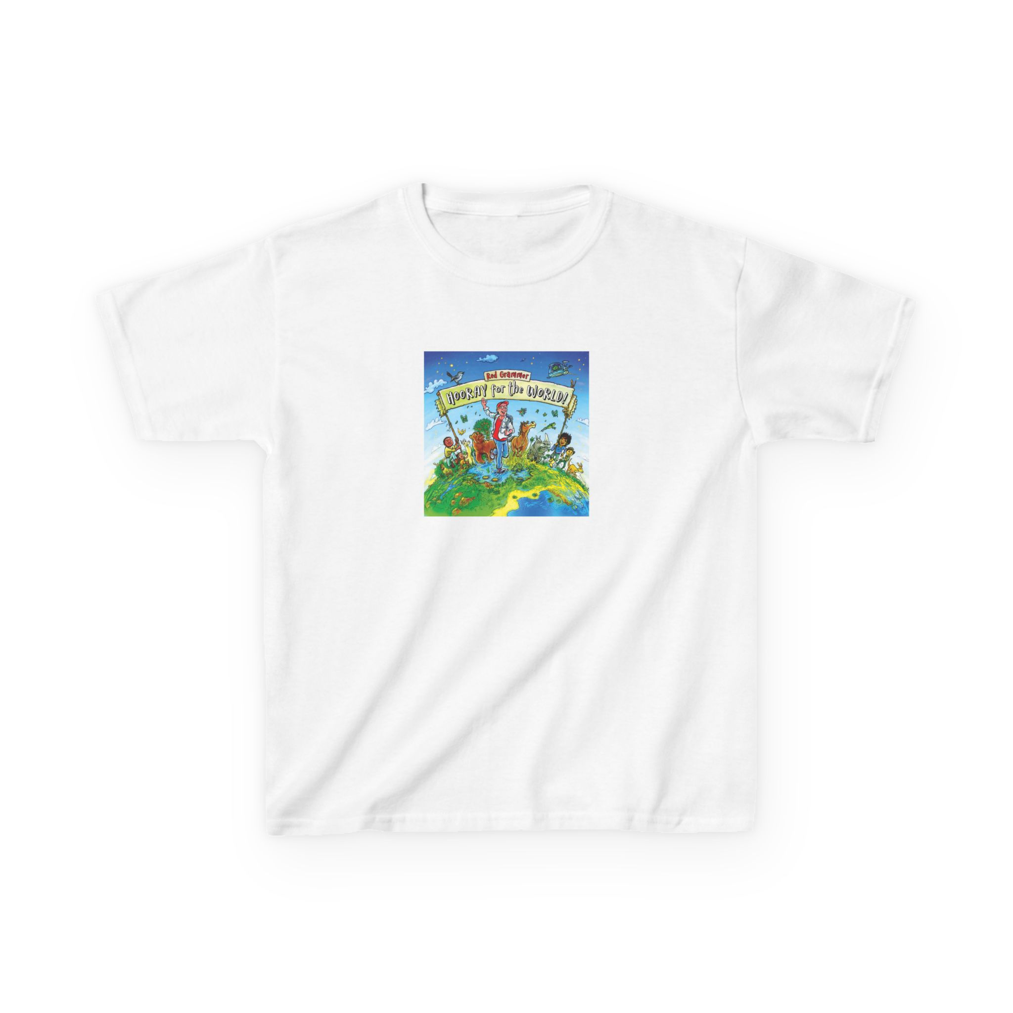 "Hooray for the World!" Kids Heavy Cotton™ Tee