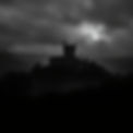 gothic landscape castle in the distance in black and white, moody dark.jpg