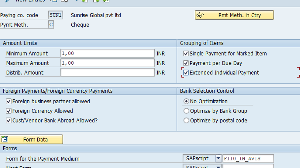 SAP FICO APP setup and payment run example using T-code F110 – practical demonstration from Archon Solutions’ SAP training sessions in Kerala.