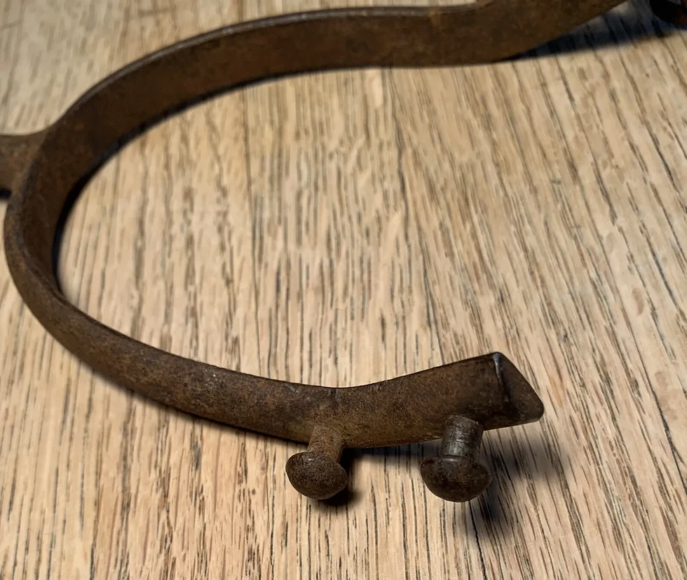 Thumbnail: Civil War Confederate Double Stud Spur Iron Locally Made