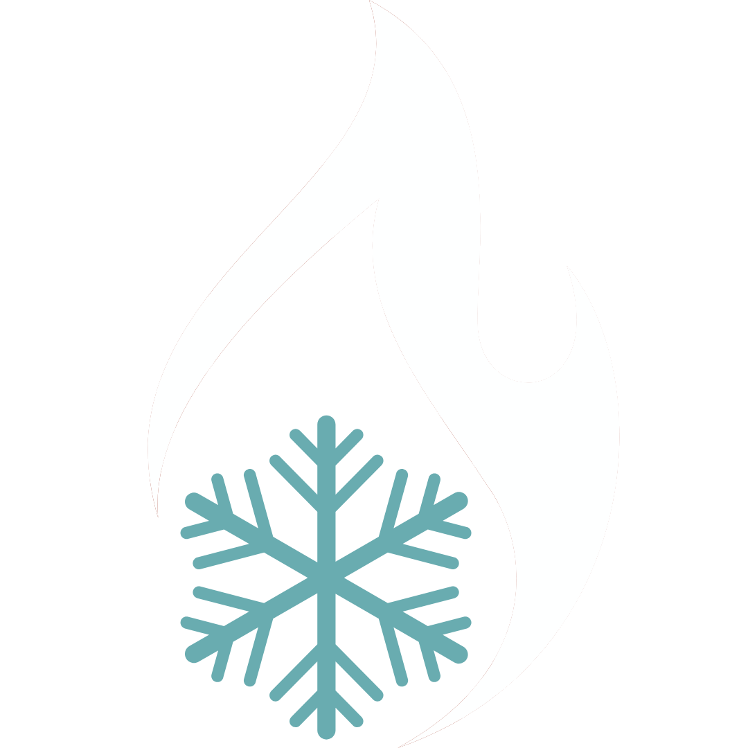 Abstract flame engulfing a crystal