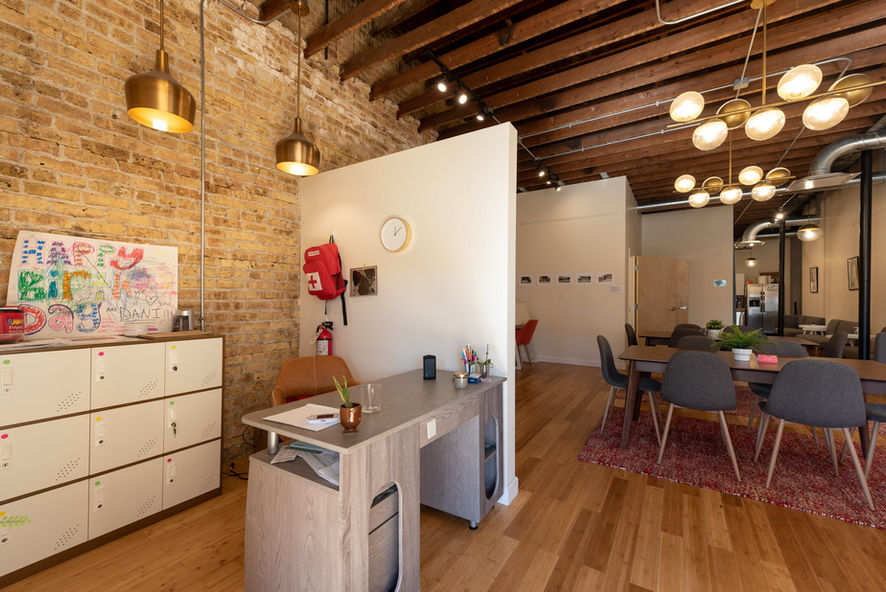 Front Desk is always welcoming in a space driven by community coworking and childcare.