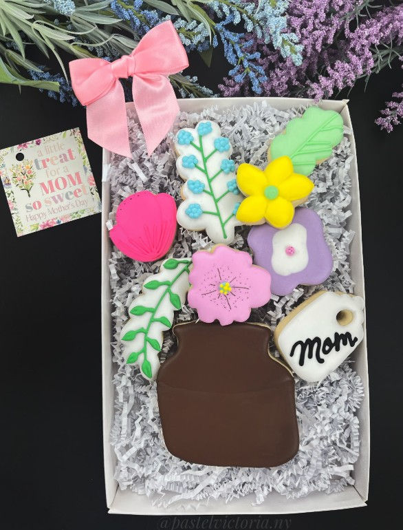 Floral Bouquet Jar Cookie Set