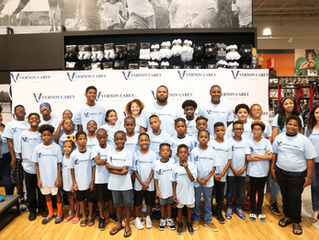 Vernon Carey Foundation Hosts 41 Kids For Sneaker Shopping Spree