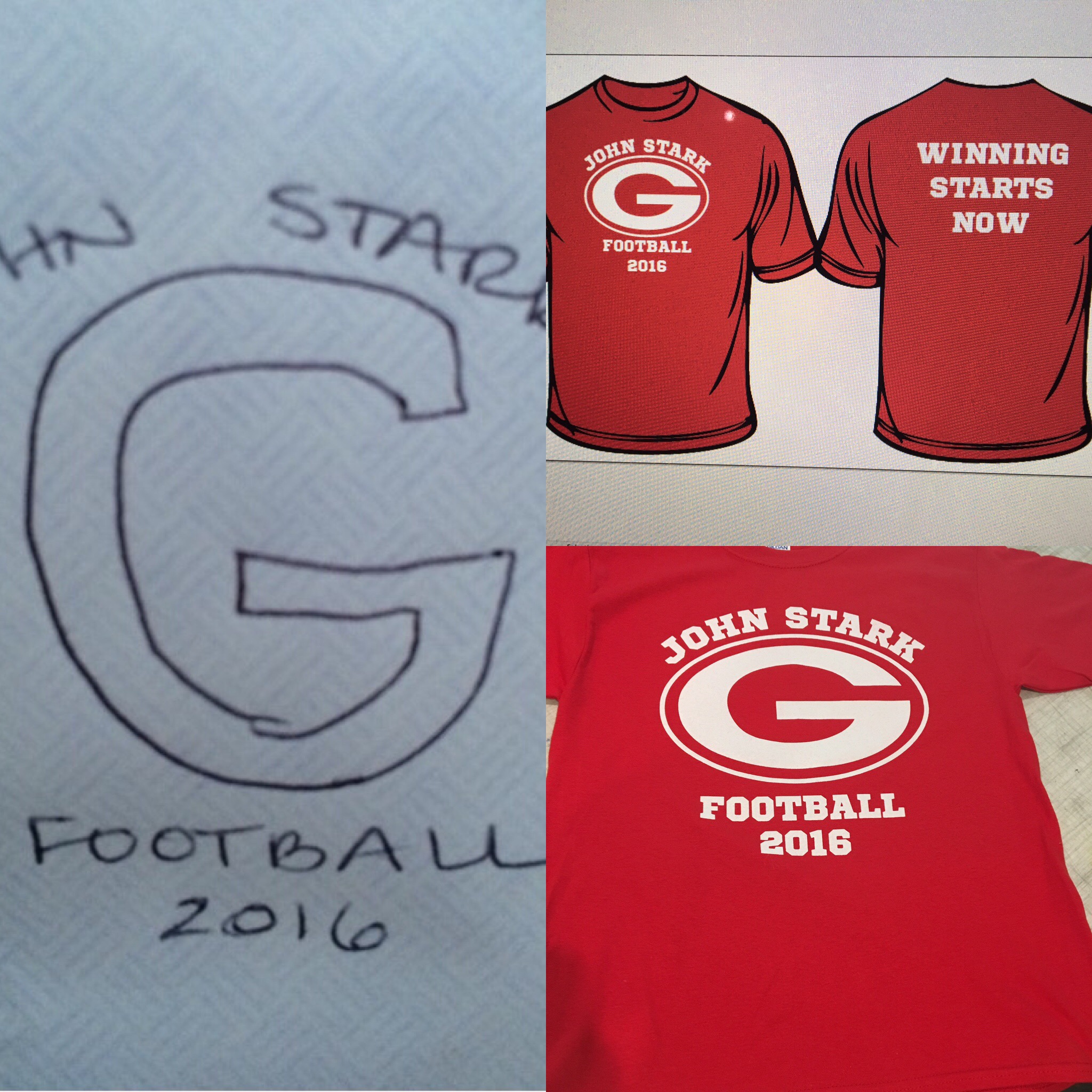 Generals Football tees