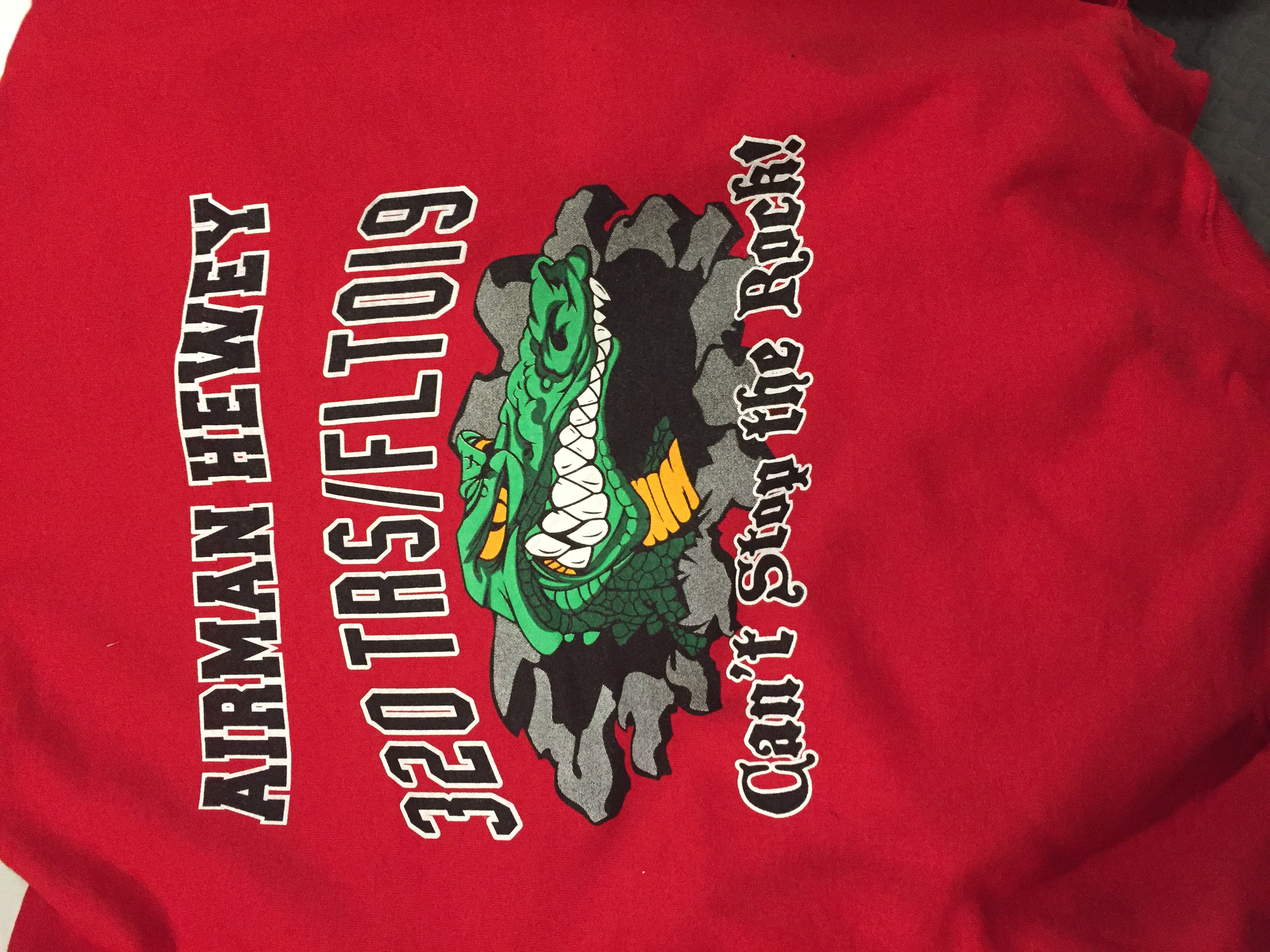 four color on red t