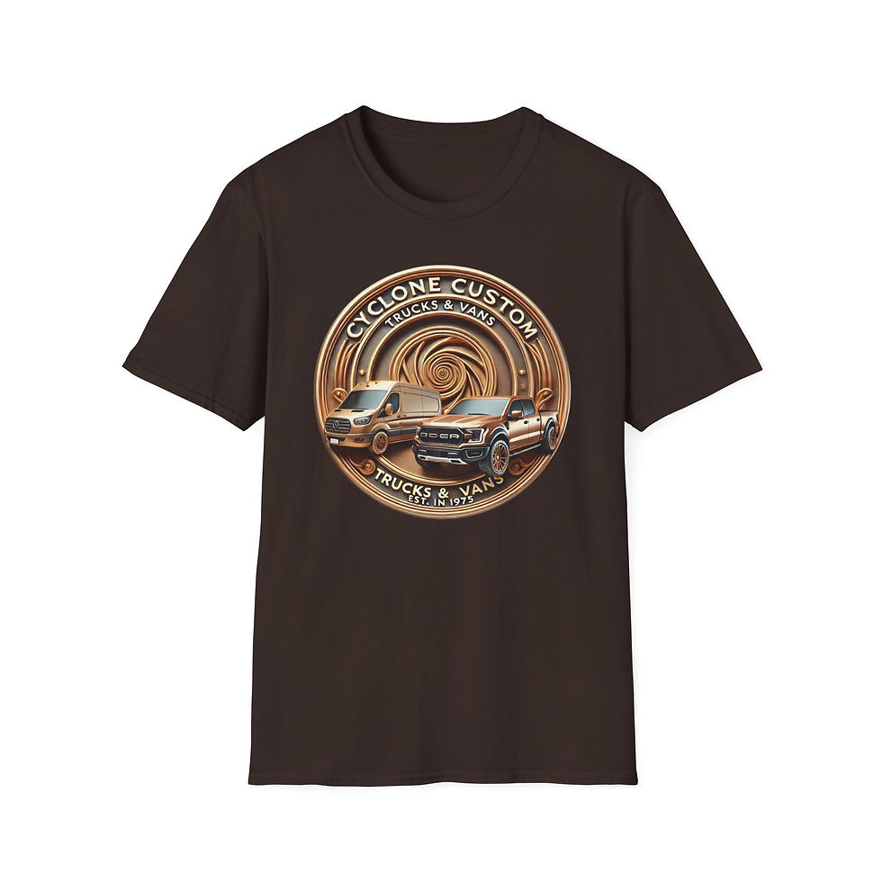 Thumbnail: Cyclone Custom Trucks & Vans Unisex Softstyle T-Shirt - Retro Car Vibes
