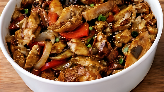 Grilled chicken stir-fry